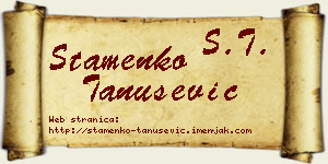 Stamenko Tanušević vizit kartica